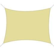 Rectangular Sun Shade Sail 4x6m Sun Shade Sail for Patio Garden Camping UV Protection Water Resistant Polyester Sand Color
