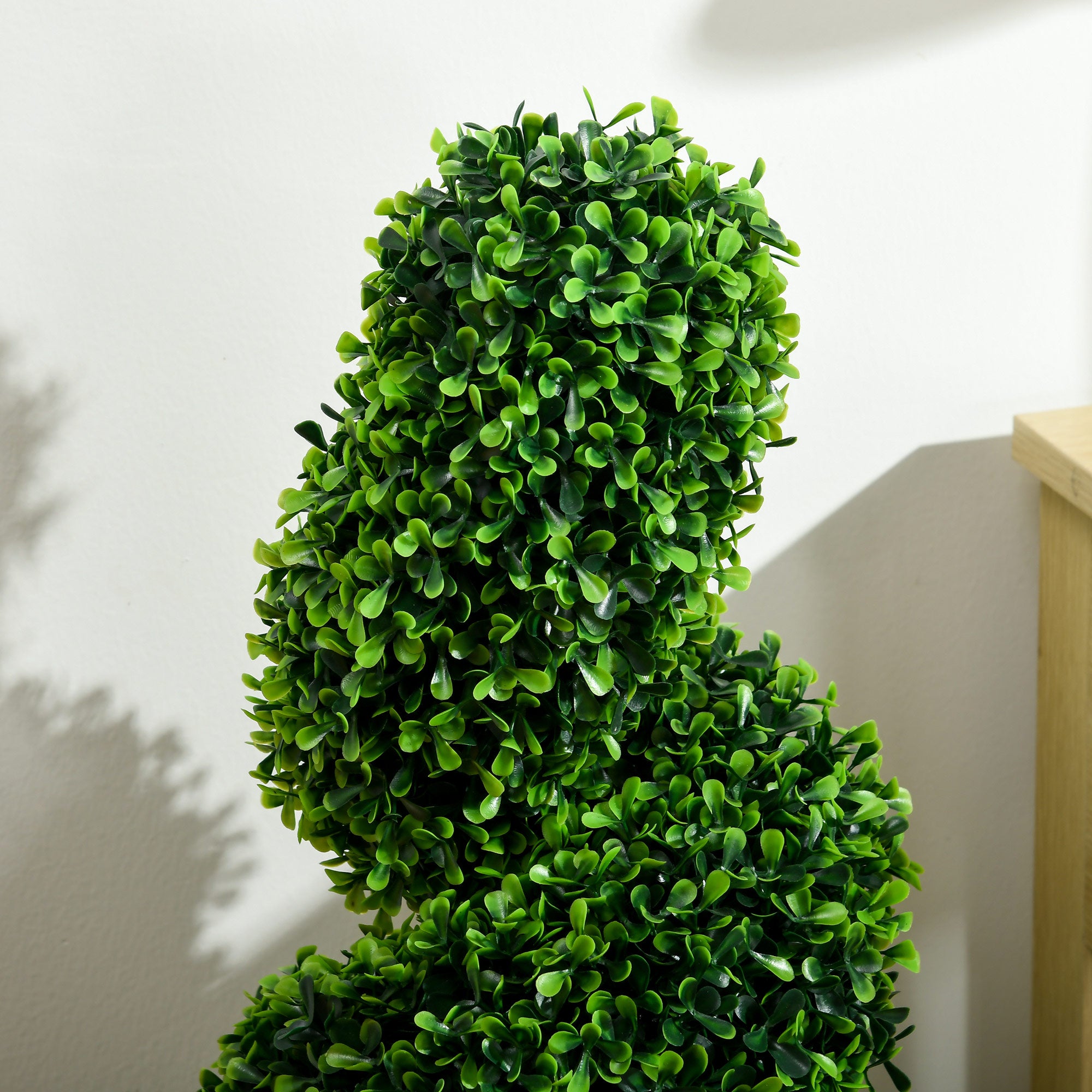 Artificial Plants Set of 2, UV Resistant Fake Plant in Flowerpot, 90 cm Boxwood Plant for Indoor, Outdoor