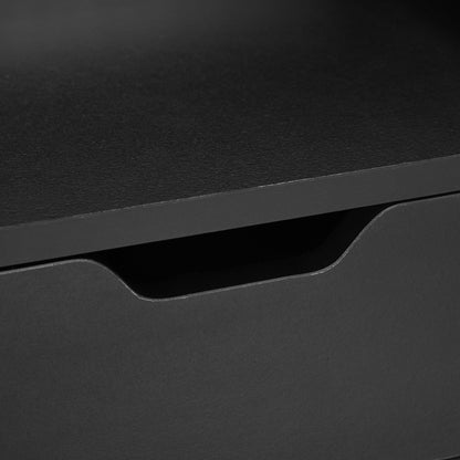 Set of 2 Wall-Mounted Bedside Tables Nightstands with 1 Drawer for Bedroom Home Simple Design 40x30x19.5 cm Black