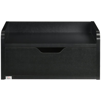 Set of 2 Wall-Mounted Bedside Tables Nightstands with 1 Drawer for Bedroom Home Simple Design 40x30x19.5 cm Black