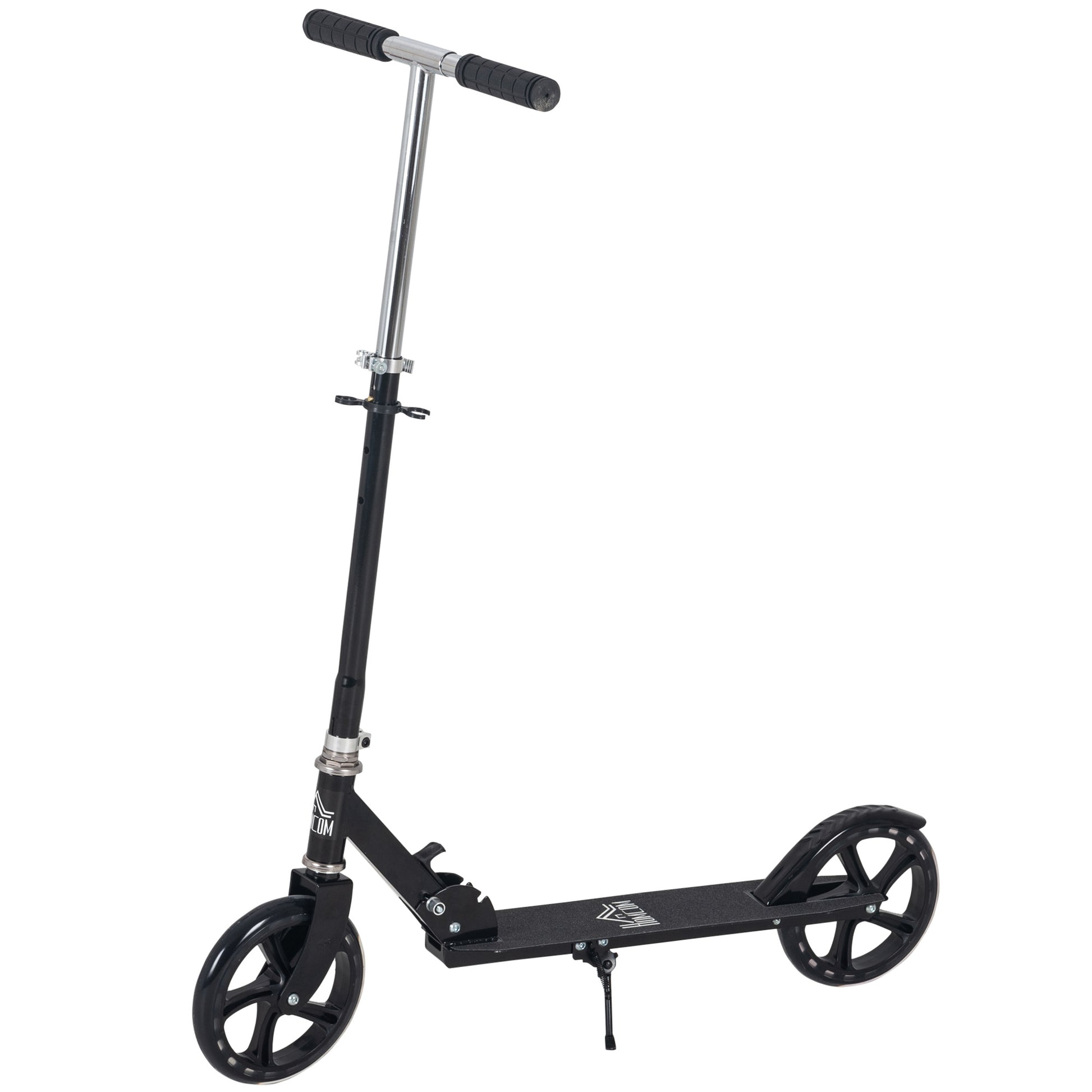 Foldable Scooter for Kids 7-14 Years Old Children's Scooter Adjustable Handlebar in 4 Levels with Brake 88x37x75-100 cm Black