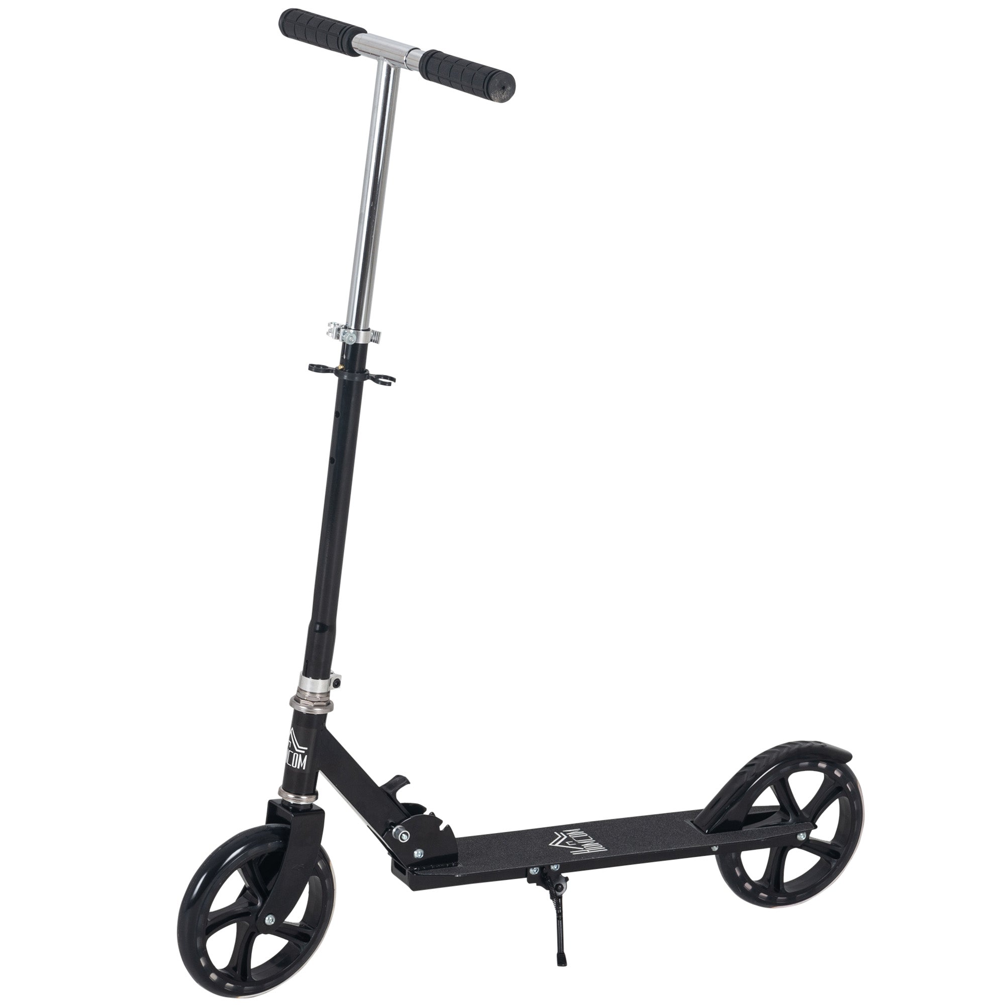 Foldable Scooter for Kids 7-14 Years Old Children's Scooter Adjustable Handlebar in 4 Levels with Brake 88x37x75-100 cm Black
