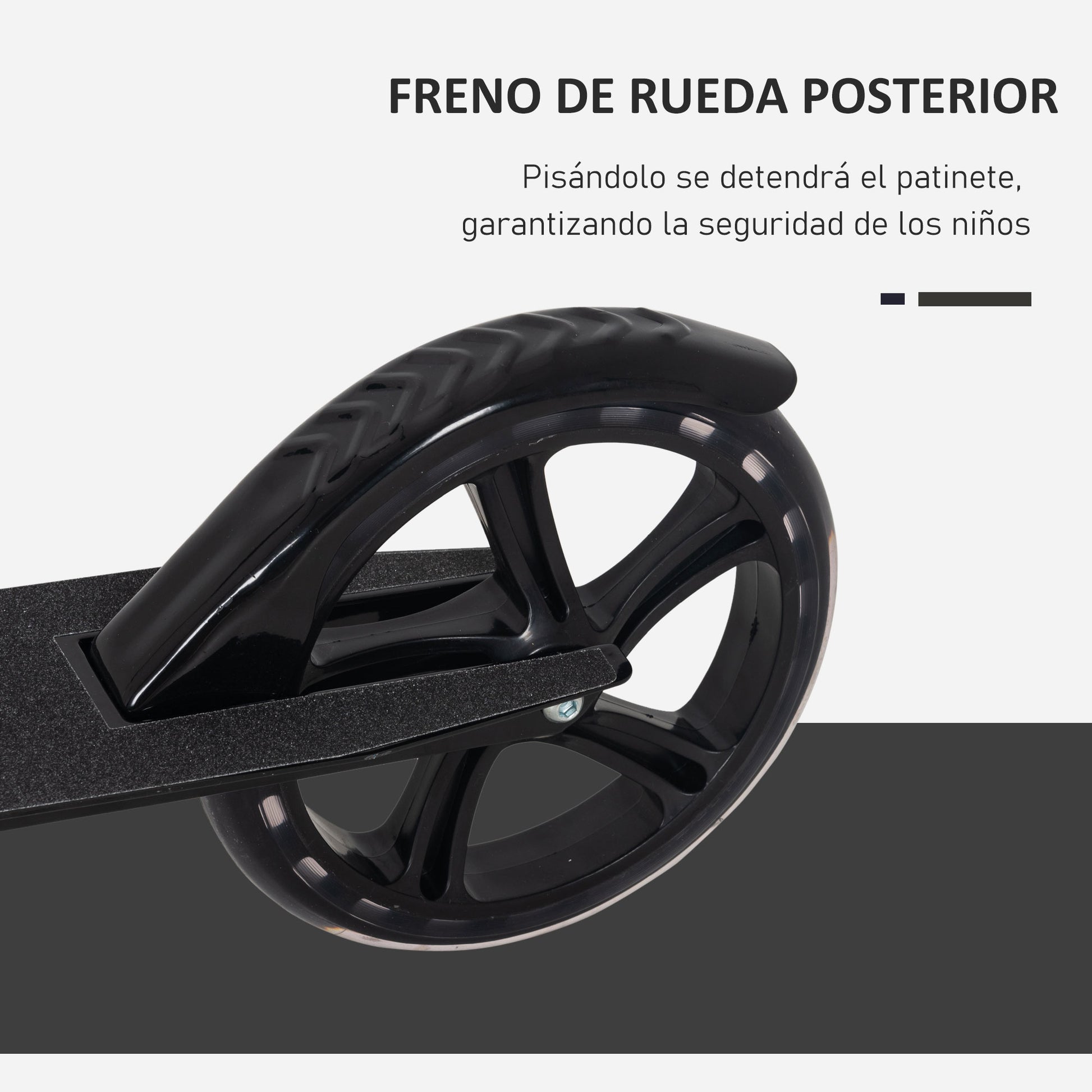 Foldable Scooter for Kids 7-14 Years Old Children's Scooter Adjustable Handlebar in 4 Levels with Brake 88x37x75-100 cm Black