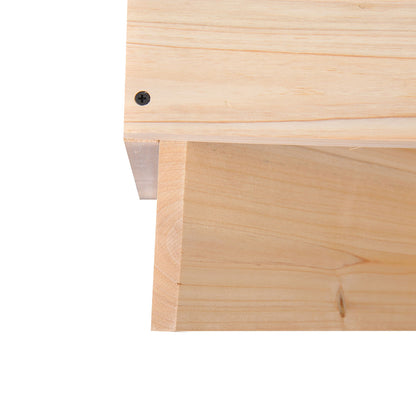 Wine and Liquor Bottle Rack for 24 Bottles, Natural Wood, 50 x 26 x 50 cm