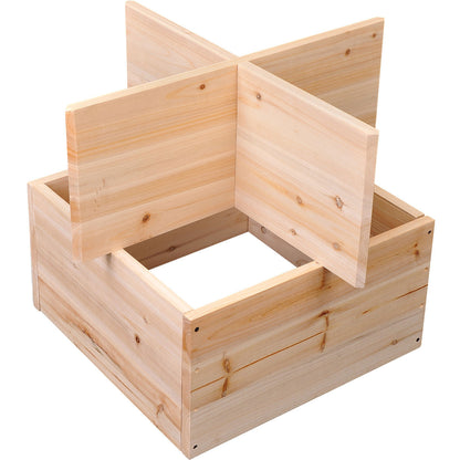 Wine and Liquor Bottle Rack for 24 Bottles, Natural Wood, 50 x 26 x 50 cm