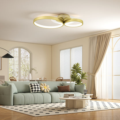 40W LED Ceiling Lamp Modern LED Ceiling Light 3000 K/4000 K/6500 K for Bedroom Living Room Kitchen Dining Room Gold