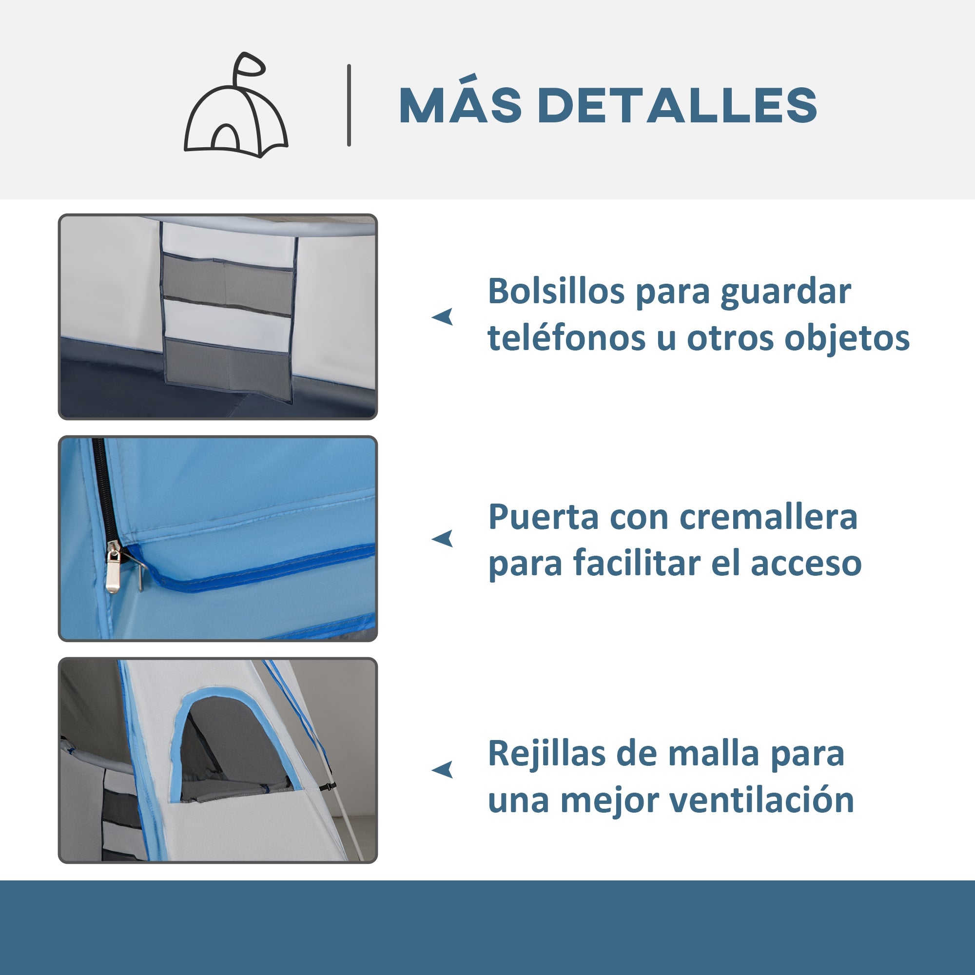 Family Camping Tent for 4-8 People with 2 Bedrooms Large Camping Tent with 2 Mesh Windows and Pockets Waterproof 400x275x210 cm Gray and Light Blue