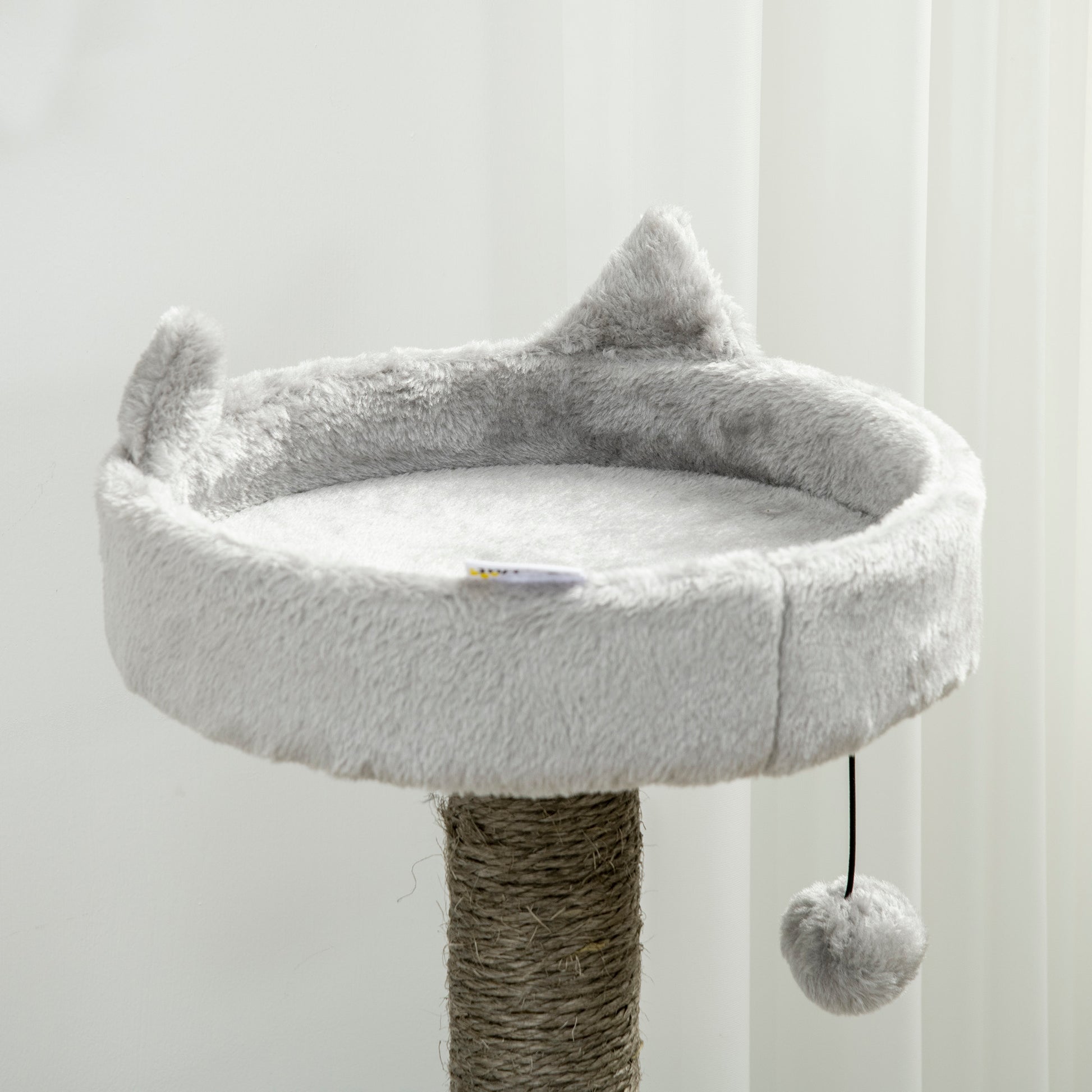 Cat Tree 113 cm Cat Tower with Cat Cave Sisal Column Cat Scratching Tree Play Tree with Ramp and Hammock Cat Toy Light Grey