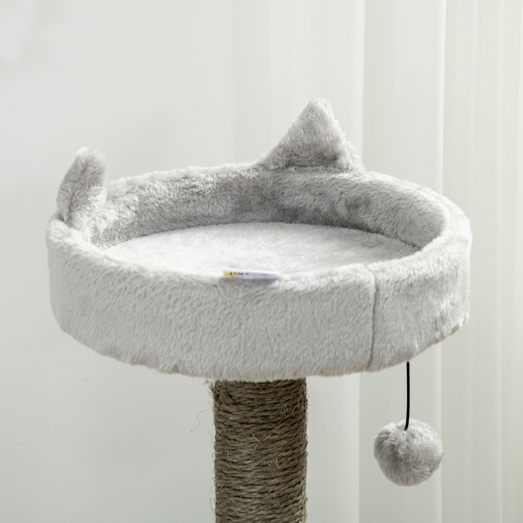 Cat Tree 113 cm Cat Tower with Cat Cave Sisal Column Cat Scratching Tree Play Tree with Ramp and Hammock Cat Toy Light Grey