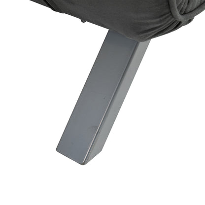 Sleeper Sofa with Adjustable Backrest, Throw Pillows, Sofa Bed, Velvet Look, Armrest, Guest Bed, Folding Chair for Living Room, Bedroom, Gray