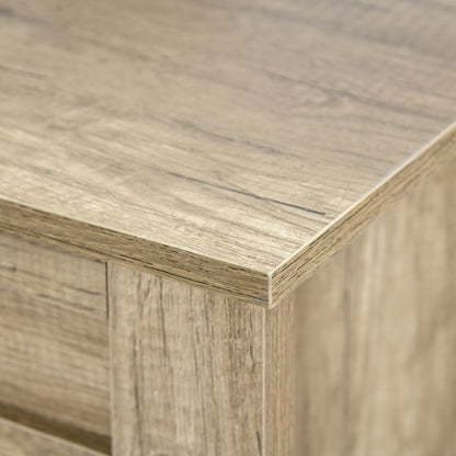 Lift Top Coffee Table, Living Room Table with Shelves and Hidden Compartment, 105 x 50 x 49-62.5 cm for Living Room, Bedroom, Oak Wood