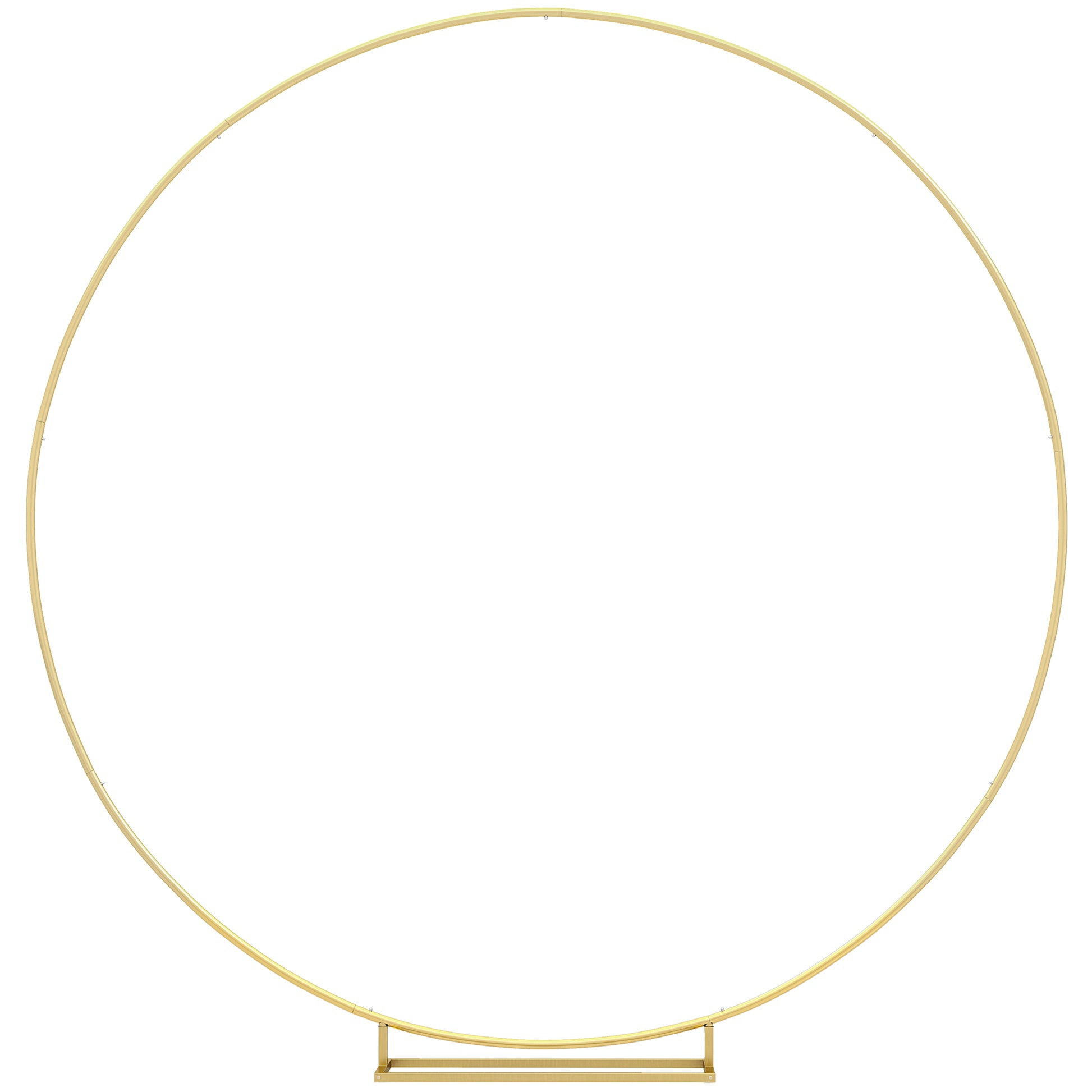 Round Metal Garden Arch for Roses Wedding Arch with Powder-Coated Weather-Resistant Finish for Climbing Plants Decoration Patio Terrace 230x28x234 cm Gold