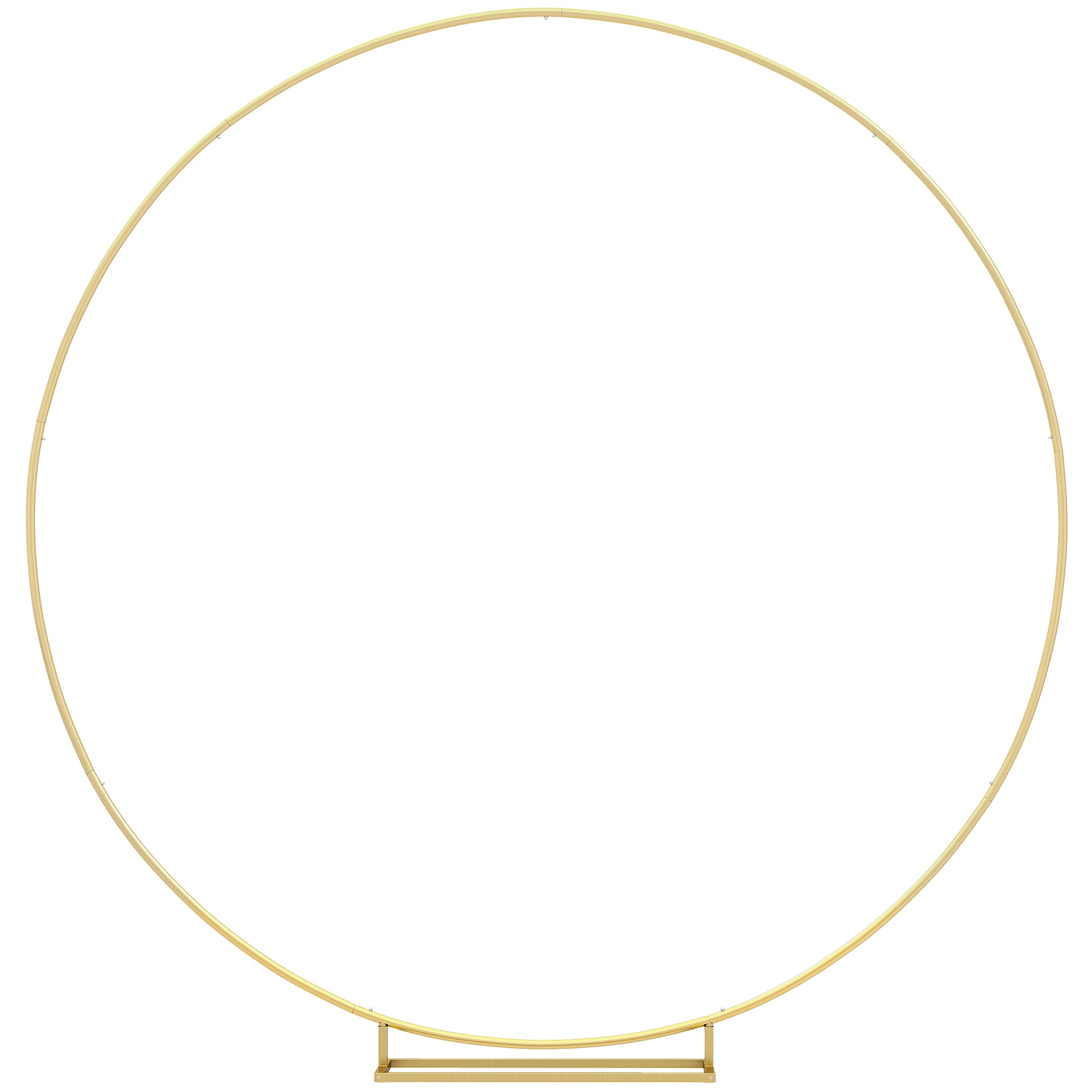 Round Metal Garden Arch for Roses Wedding Arch with Powder-Coated Weather-Resistant Finish for Climbing Plants Decoration Patio Terrace 230x28x234 cm Gold