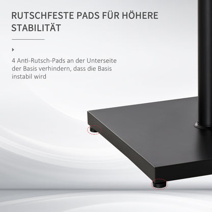 Umbrella Stand, Umbrella Holder, Umbrella Base, for Ø35 mm, Ø38 mm, Ø48 mm, Metal, Black, 45 x 45 x 39 cm