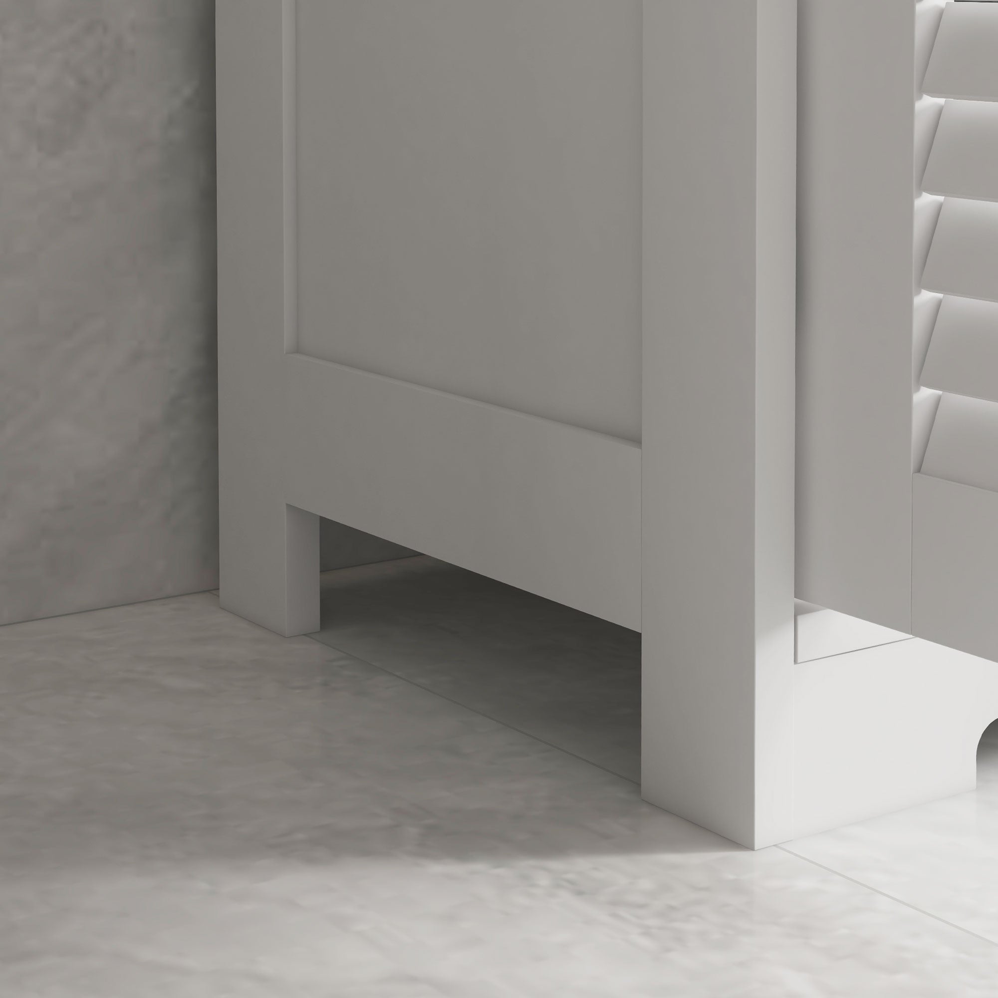 Freestanding Bathroom Cabinet, Storage Furniture, Adjustable Shelf, Space-Saving Cabinet, 2 Doors, 2 Drawers, Niche, 61 x 30.5 x 109.5 cm, White