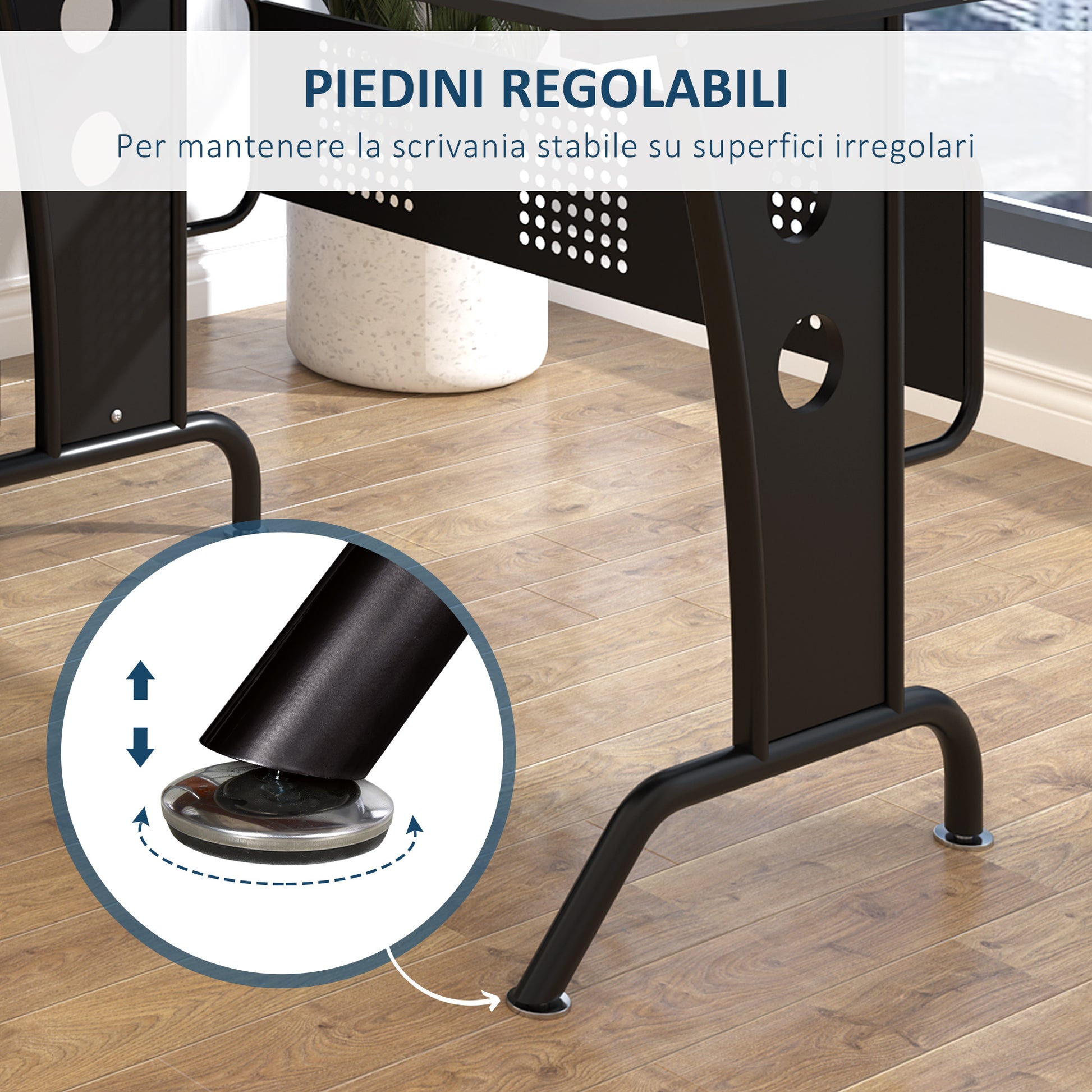 Gaming Desk for Home or Office, L-Shaped Space-Saving Desk with Retractable Keyboard Tray, 165x145x86.5cm, Black