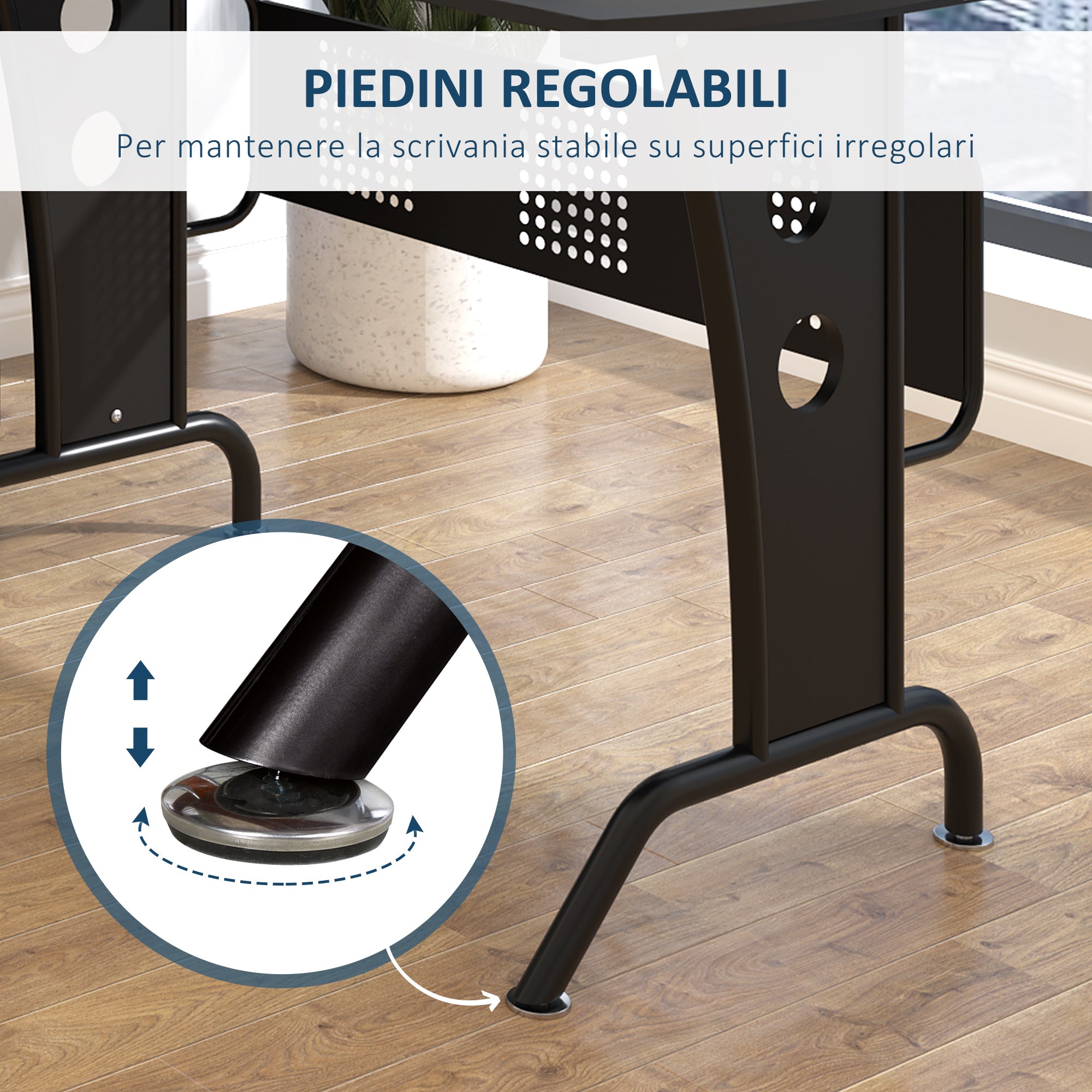 Gaming Desk for Home or Office, L-Shaped Space-Saving Desk with Retractable Keyboard Tray, 165x145x86.5cm, Black