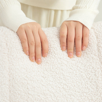 Rocking Chair, Rocking Armchair with Armrest, Teddy Velvet Look, Relax Armchair with Wooden Rockers, Rocking Nursing Chair for Bedroom, Living Room, Cream