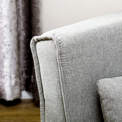 Single Sofa Bed Foldable Armchair Upholstered in Synthetic Linen with Adjustable Backrest in 6 Positions and Pillow Sofa Bed for Living Room 72x78x79 cm Light Gray