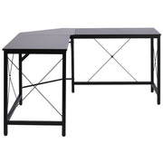 Computer Desk Corner Desk L-Shape Corner Desk MDF Black 150 x 150 x 76 cm
