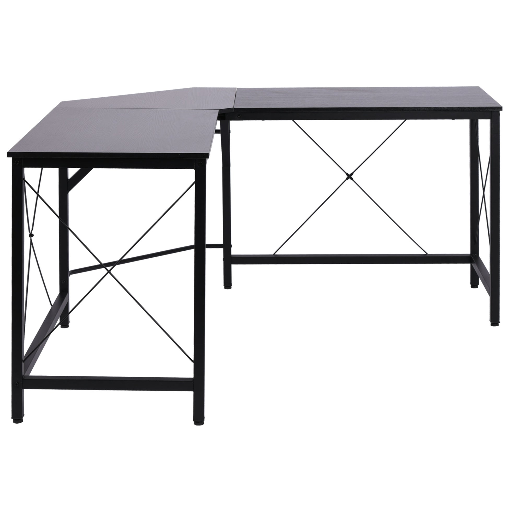 Computer Desk Corner Desk L-Shape Corner Desk MDF Black 150 x 150 x 76 cm