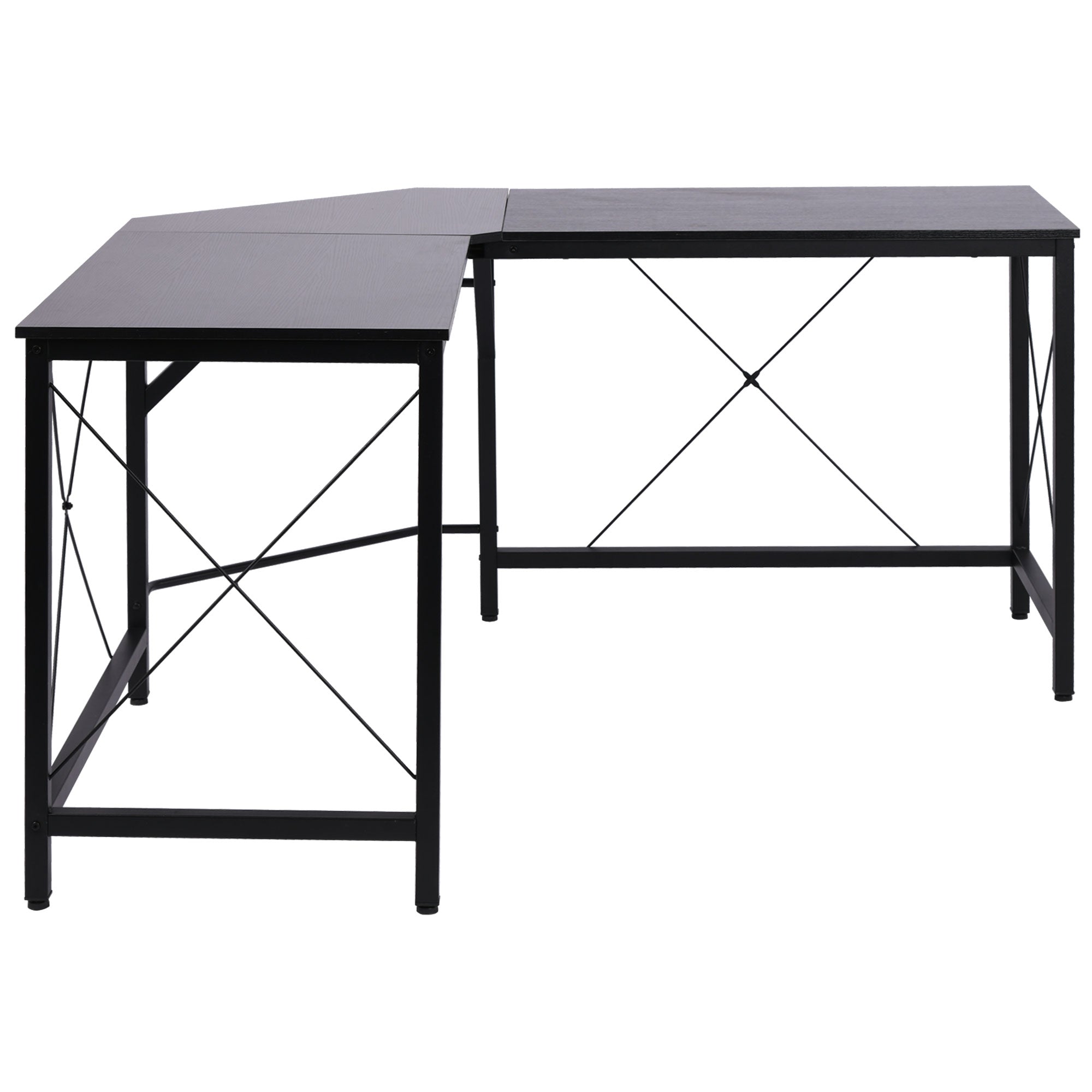 Computer Desk Corner Desk L-Shape Corner Desk MDF Black 150 x 150 x 76 cm