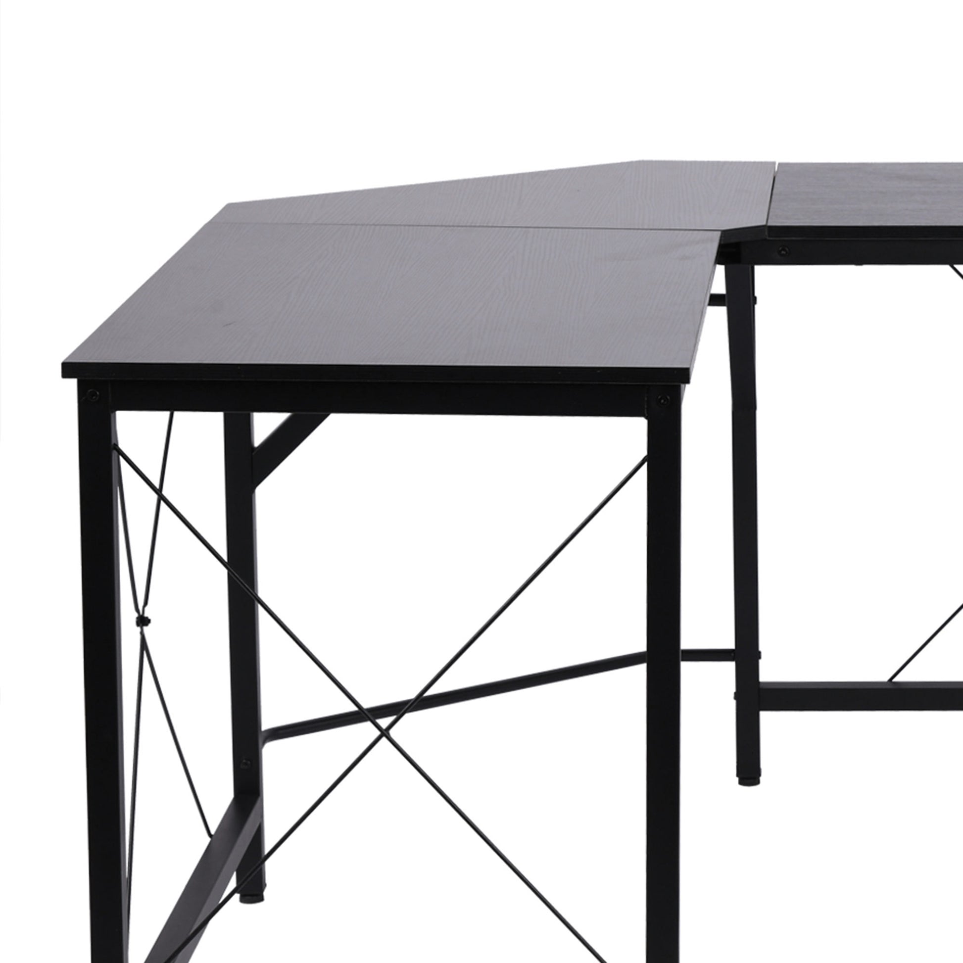 Computer Desk Corner Desk L-Shape Corner Desk MDF Black 150 x 150 x 76 cm