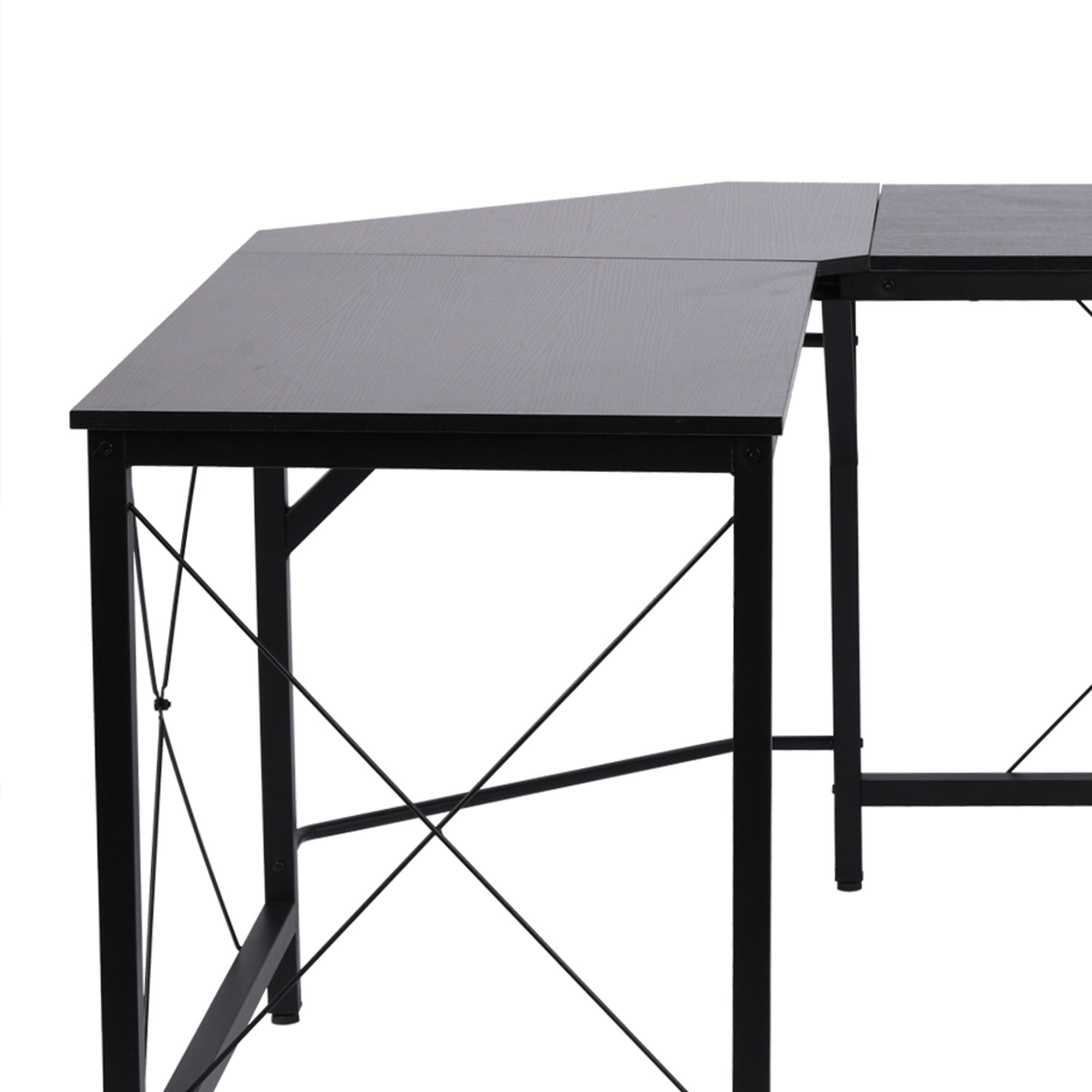 Computer Desk Corner Desk L-Shape Corner Desk MDF Black 150 x 150 x 76 cm