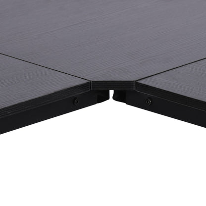 Computer Desk Corner Desk L-Shape Corner Desk MDF Black 150 x 150 x 76 cm