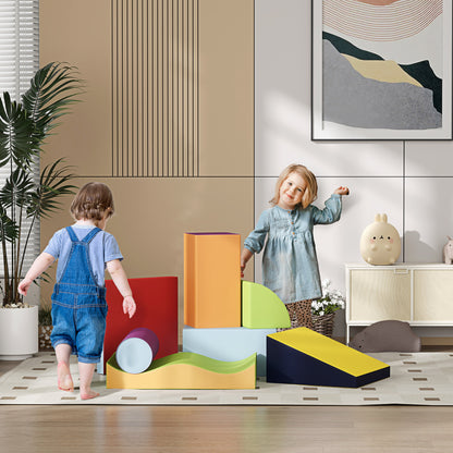 7 Piece Foam Building Blocks Children's Soft Building Blocks Play & Climb Building Blocks Soft Giant Building Blocks Building Blocks Set for Babies & Toddlers Castle Set Multicolored