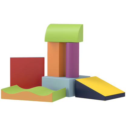 7 Piece Foam Building Blocks Children's Soft Building Blocks Play & Climb Building Blocks Soft Giant Building Blocks Building Blocks Set for Babies & Toddlers Castle Set Multicolored