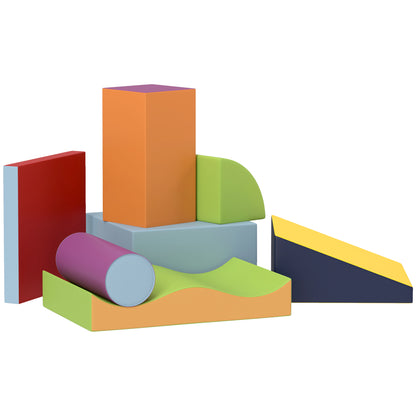 7 Piece Foam Building Blocks Children's Soft Building Blocks Play & Climb Building Blocks Soft Giant Building Blocks Building Blocks Set for Babies & Toddlers Castle Set Multicolored