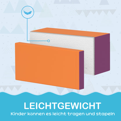 7 Piece Foam Building Blocks Children's Soft Building Blocks Play & Climb Building Blocks Soft Giant Building Blocks Building Blocks Set for Babies & Toddlers Castle Set Multicolored