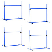 Agility Set Dogs 4-Piece Agility Equipment for Dog Training Pole Set with 4 Adjustable Height Hurdles Carrying Bag Coordination Training Agility Set for Games Training
