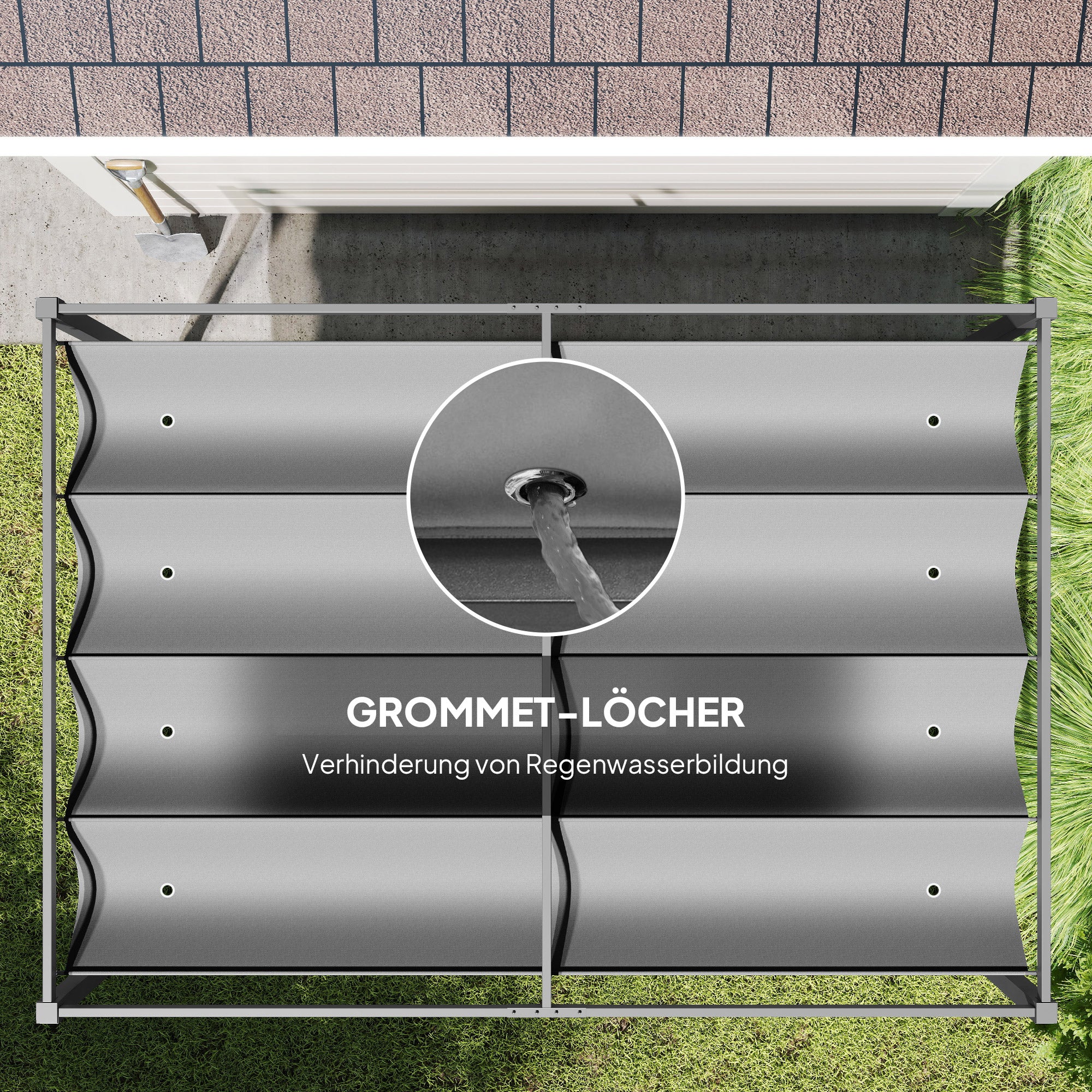 Pergola approx. 3x2m Garden Pavilion Terrace Covering Metal Freestanding Garden Pavilion with Adjustable Roof, UV Protection, Sun Protection for Terrace and Garden, Grey