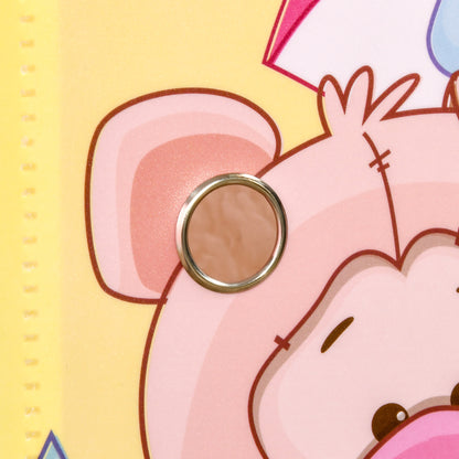 Modular Shoe Rack Modular Wardrobe Shoe Rack with Animal Designs for Indoors, 8 Cubes 35x45x35cm in PP Plastic and Steel, 74x47x144cm, Pink