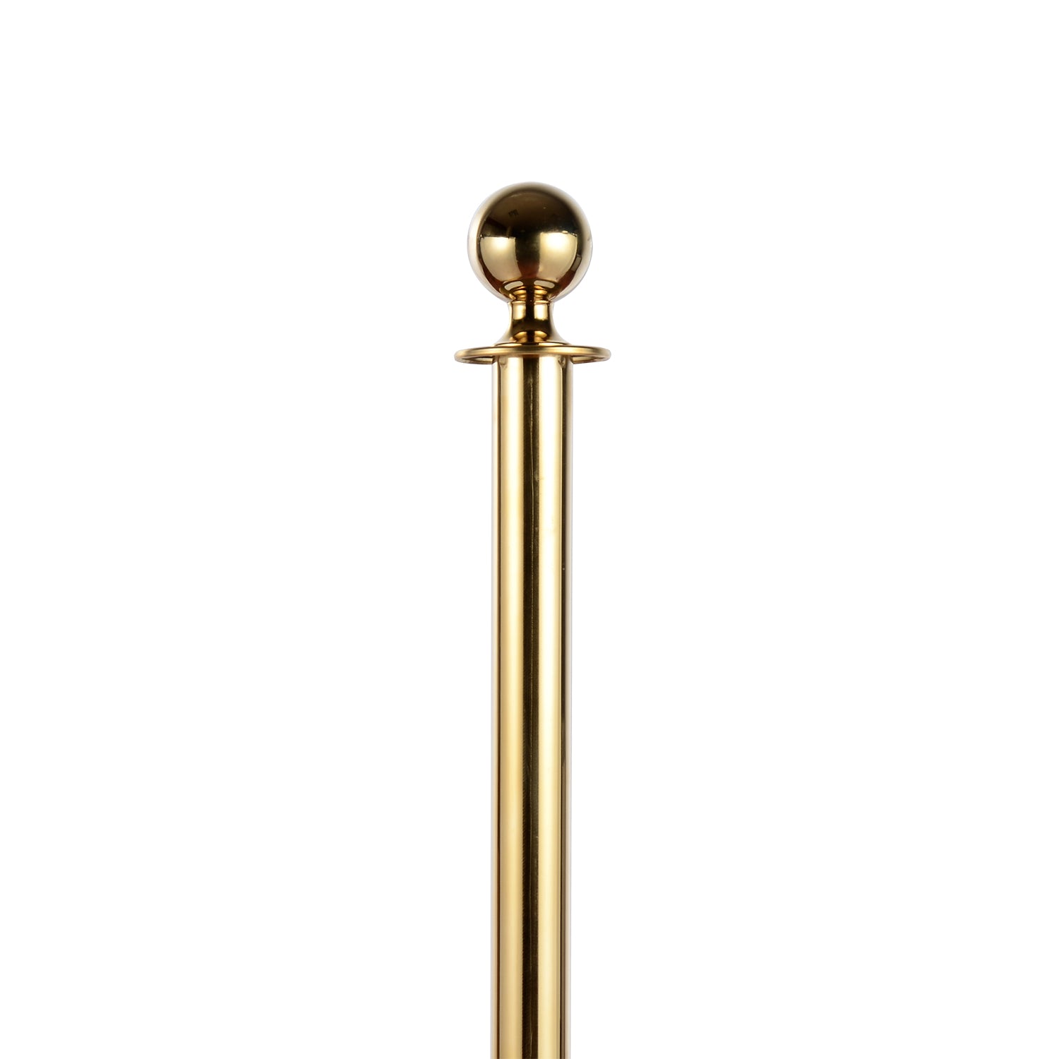 Queue Barrier Posts with Red Flannel Ropes Stainless Steel Ф32 x 95CM Gold