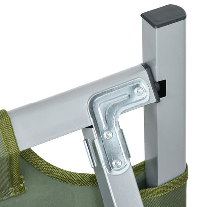 Folding Camping Bed with Pillow Mattress Carry Bag Pump 193 x 78 cm Guest Bed for Adults Camping Cot Green