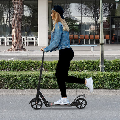 Foldable Scooter with Adjustable Height Handlebar Lightweight Scooter for Adults and Kids (Over 14 years old) Skateboard Type with Large 200mm Wheels Aluminum Load 220lbs