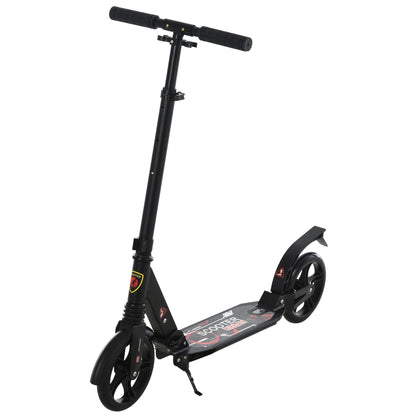 Foldable Scooter with Adjustable Height Handlebar Lightweight Scooter for Adults and Kids (Over 14 years old) Skateboard Type with Large 200mm Wheels Aluminum Load 220lbs