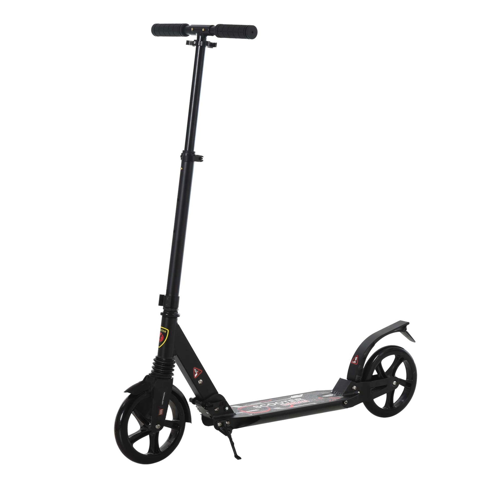 Foldable Scooter with Adjustable Height Handlebar Lightweight Scooter for Adults and Kids (Over 14 years old) Skateboard Type with Large 200mm Wheels Aluminum Load 220lbs