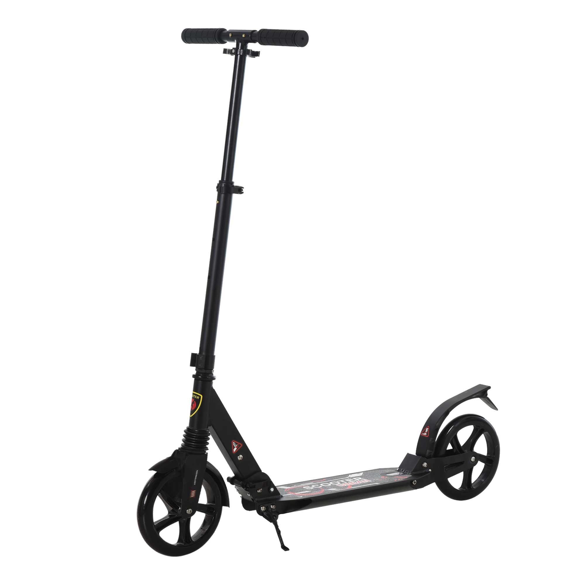 Foldable Scooter with Adjustable Height Handlebar Lightweight Scooter for Adults and Kids (Over 14 years old) Skateboard Type with Large 200mm Wheels Aluminum Load 220lbs