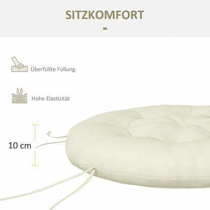 Garden Chair Cushion Seat Cushion for Moon Chair Seat Pad with 10 cm thick padding Chair Cushion, Polyester, Beige