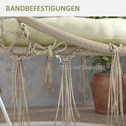 Garden Chair Cushion Seat Cushion for Moon Chair Seat Pad with 10 cm thick padding Chair Cushion, Polyester, Beige