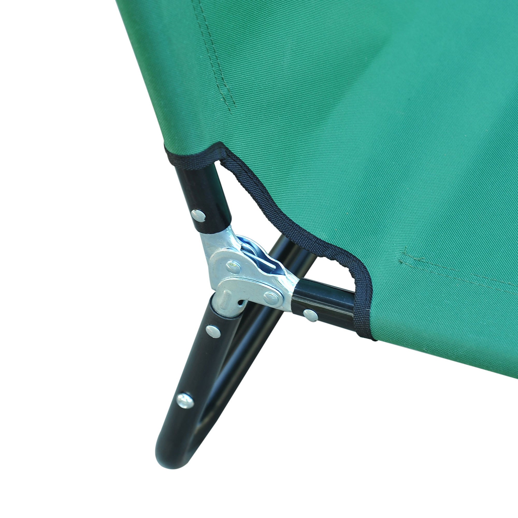 Sun Lounger, Folding Chaise Lounge, Reclining Sunbed in Oxford Fabric, Outdoor Garden Sun Lounger for Beach, Relaxing, Camping, Pool, Terrace, 188 x 56 x 28 cm, Dark Green