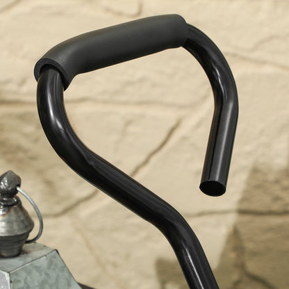 Garden Wagon 300 kg Capacity Transport Cart with Air Tires, Removable Cover Handle Wheels Front Axle Wagon Handcart Garden Cart 114 L Utility Cart for Home Garden Black