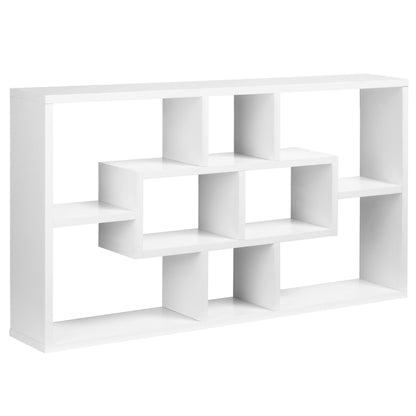 Decorative Wall Shelf Set of 8 Shelves Bookshelf CDs Floating Shelves Modern Cubes 85x14.5x47.5cm load 20kg Wood