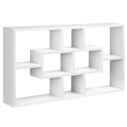 Decorative Wall Shelf Set of 8 Shelves Bookshelf CDs Floating Shelves Modern Cubes 85x14.5x47.5cm load 20kg Wood