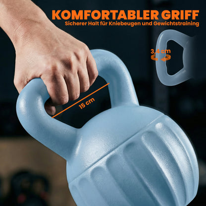 SPORTNOW Kettlebell 10 kg Sand-Filled Kettlebell for Beginners — Home Strength Training, Blue
