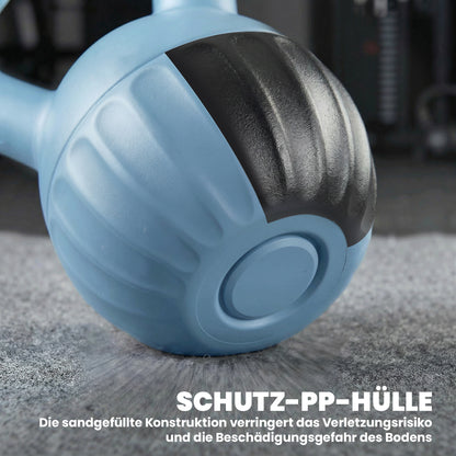 SPORTNOW Kettlebell 10 kg Sand-Filled Kettlebell for Beginners — Home Strength Training, Blue